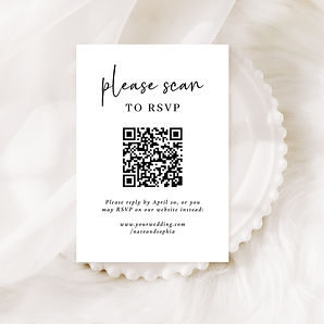 Simple Modern and Minimalist _ RSVP insert card with QR Code