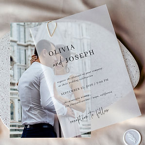 Simple Modern and Minimalist _ Vellum Paper Wedding Invitation