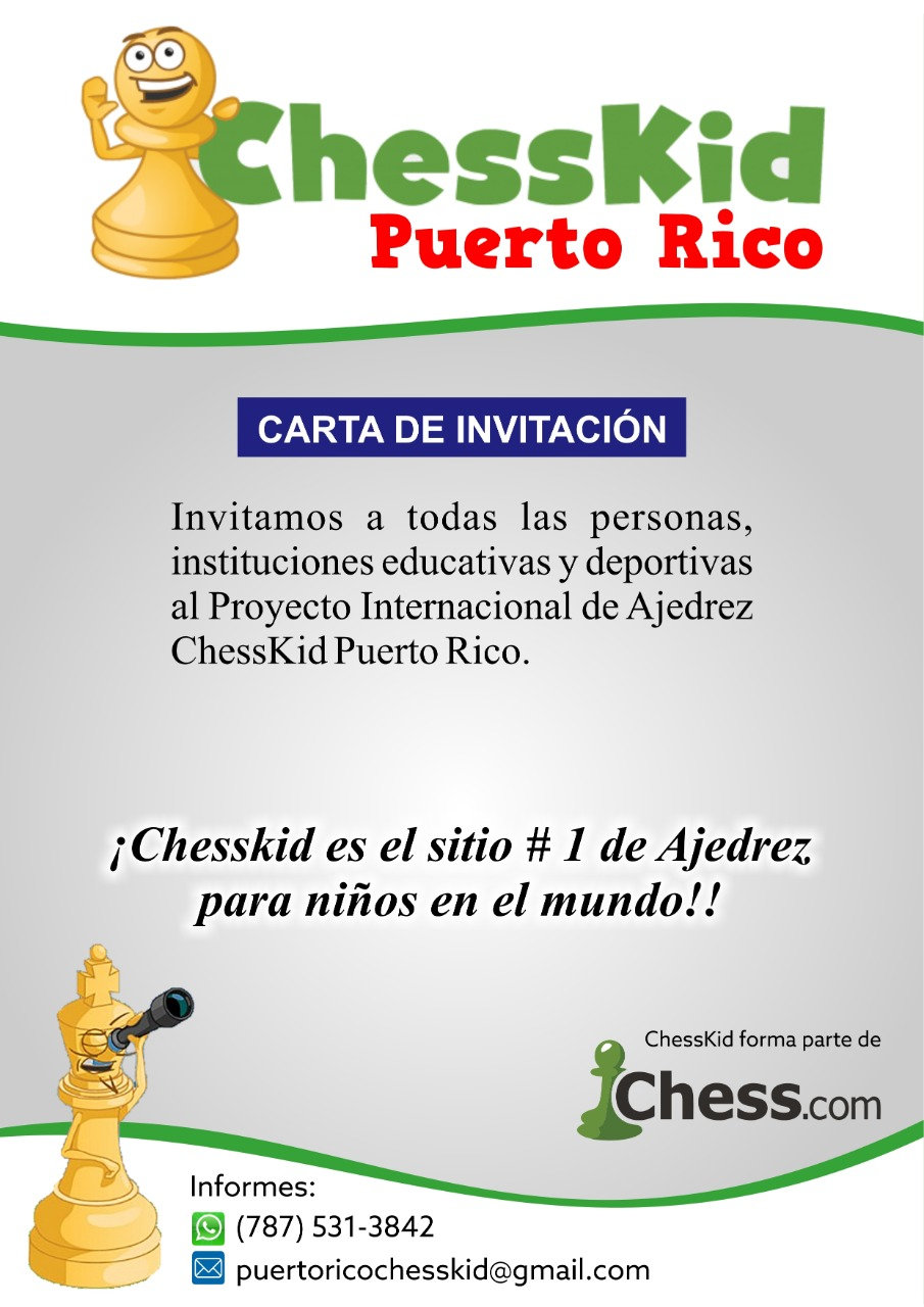 ChessKid Puerto Rico Carta de Invitacion