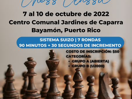 Puerto Rico Chess Classic del 7 al 10 de octubre de 2022