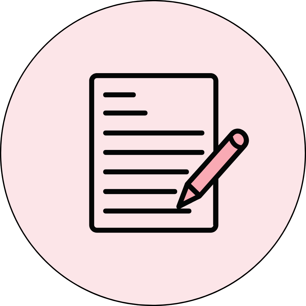 Red blog posts icon
