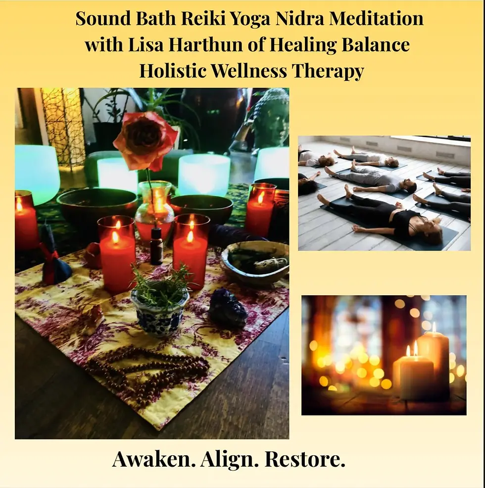 Sound Bath Reiki Yoga Nidra Meditation with Lisa Harthun