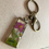 Thumbnail: Dried Flowers Butterfly Resin Bronze Charms Keychain Bag Charm
