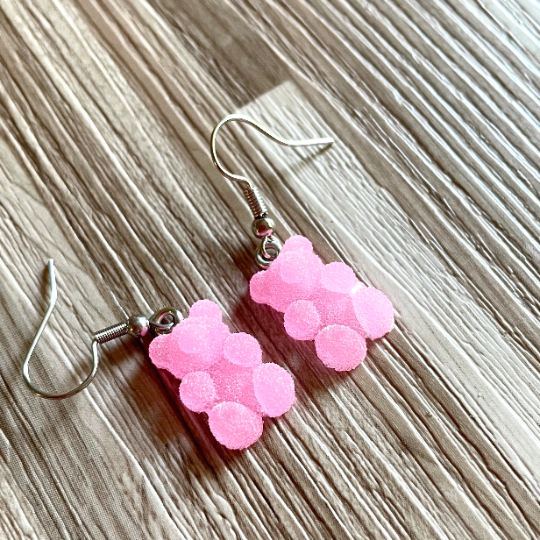 Thumbnail: Cute Soft Gummy Bear Jelly Dangle Earrings