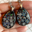 Thumbnail: Resin Dried Flower Charm Earrings - Black