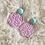 Thumbnail: Polymer Clay Metallic Hexagon Earrings