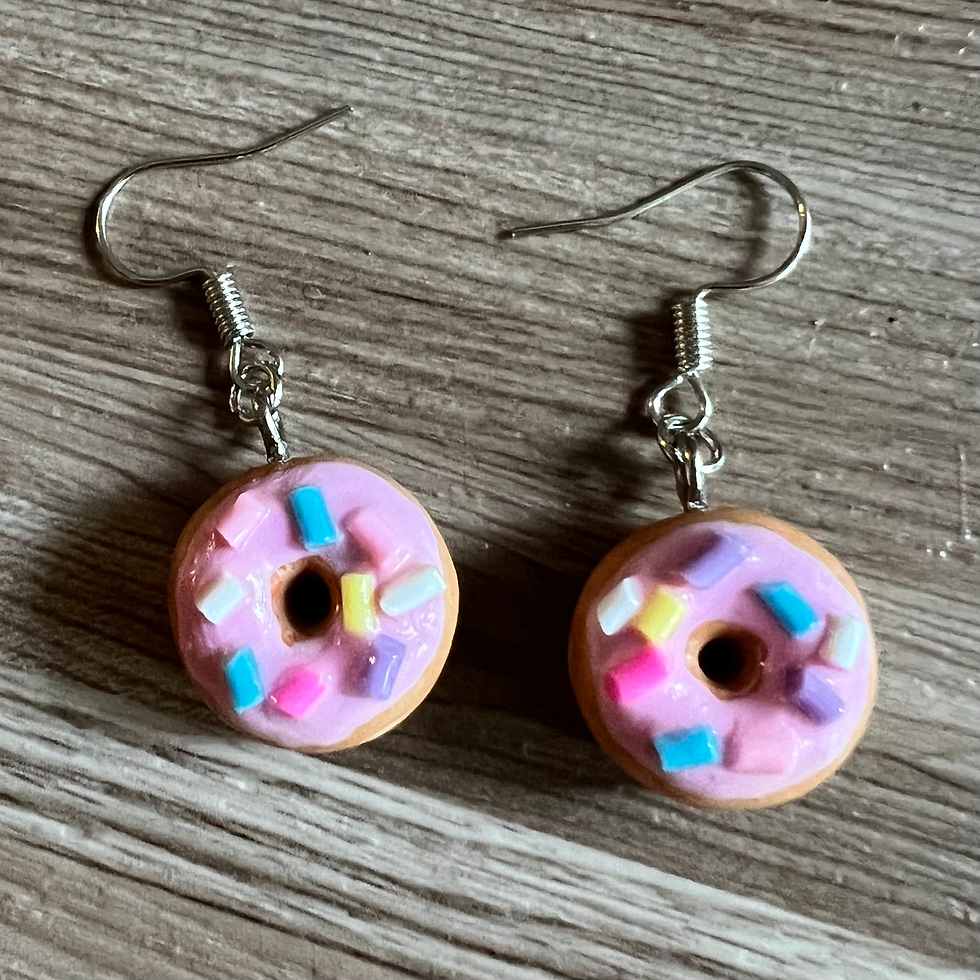 Thumbnail: Cute Polymer Clay Donut Earrings