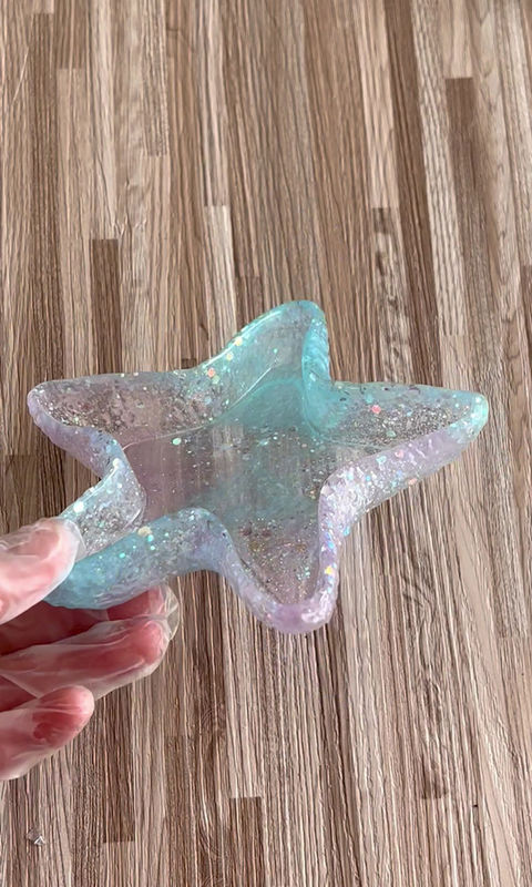 Thumbnail: Galaxy Color Resin Starfish Trinket Dish