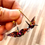 Thumbnail: Origami Paper Crane Earrings Small