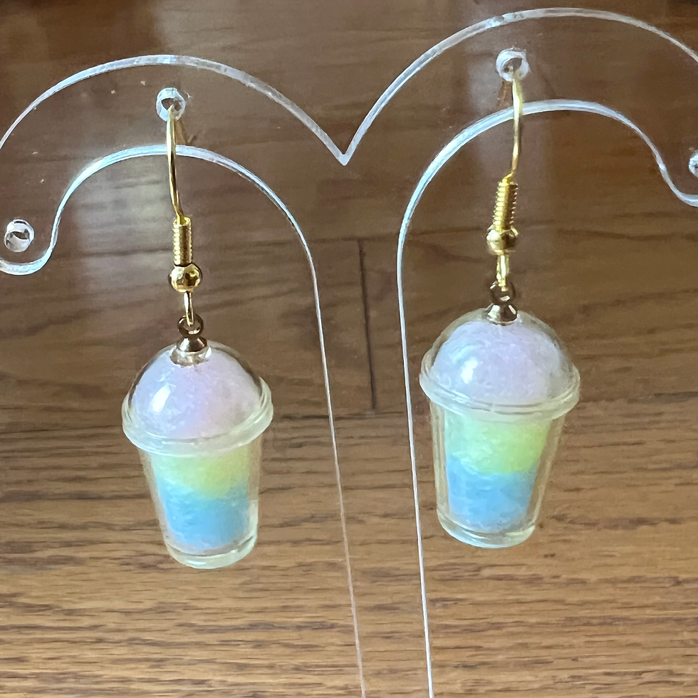 Thumbnail: Cotton Candy Cup Miniature Earrings / Keychain