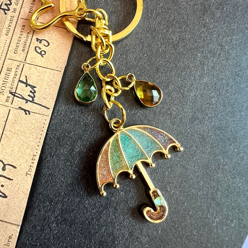 Thumbnail: Rainbow Umbrella Resin Keychain/Bag Charm