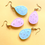 Thumbnail: Forget me not dried flowers Resin Pastel Charm Earrings