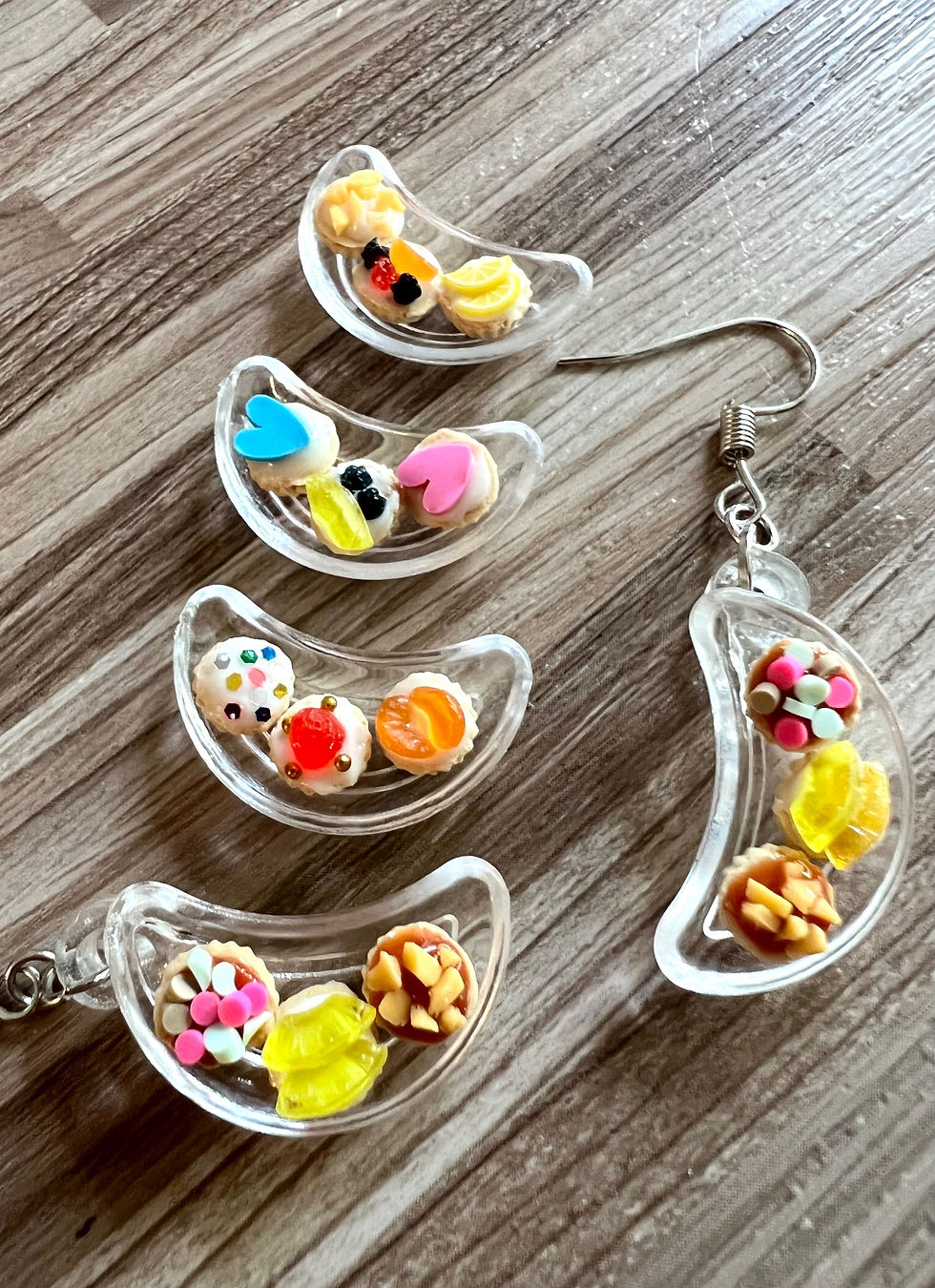 Thumbnail: Miniature Tiny Clay Cup Cake Tray Earrings