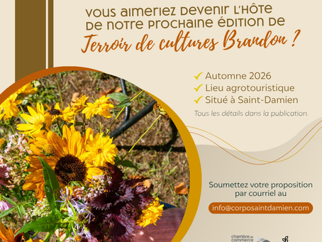 Appel à contribution : lieu agrotouristique pour Terroir de cultures Brandon