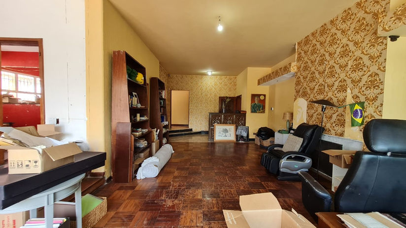 Living com área de bar em casa à venda no Brooklin Paulista, São Paulo