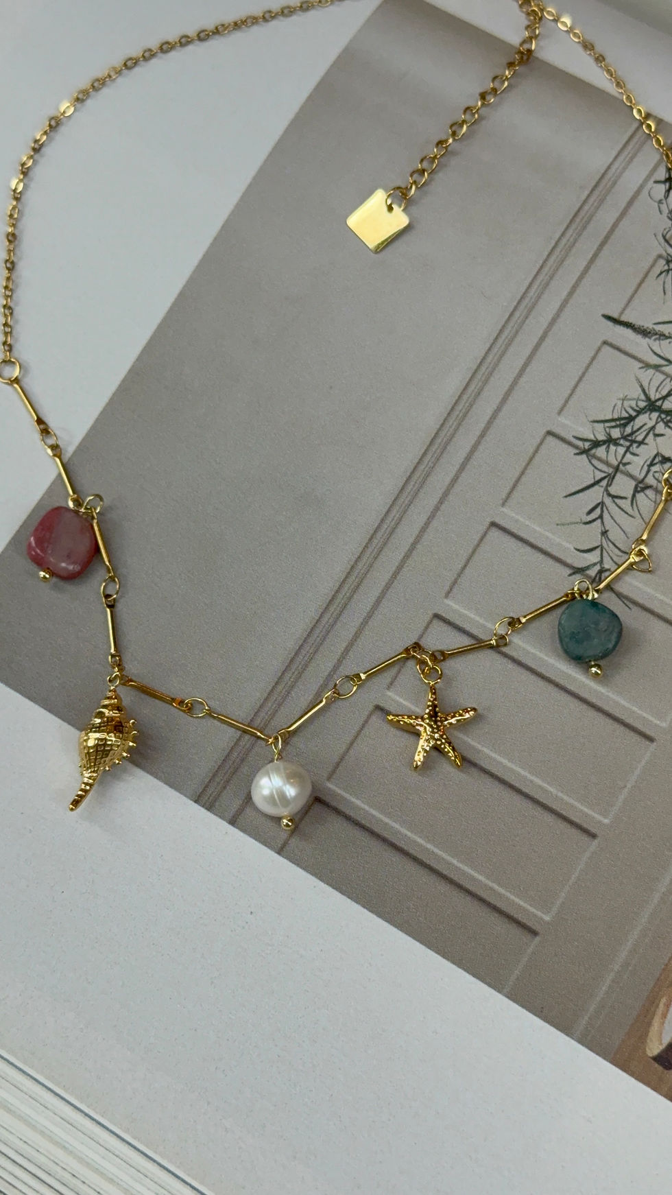 Miniatura: Collar cadena multicharms 