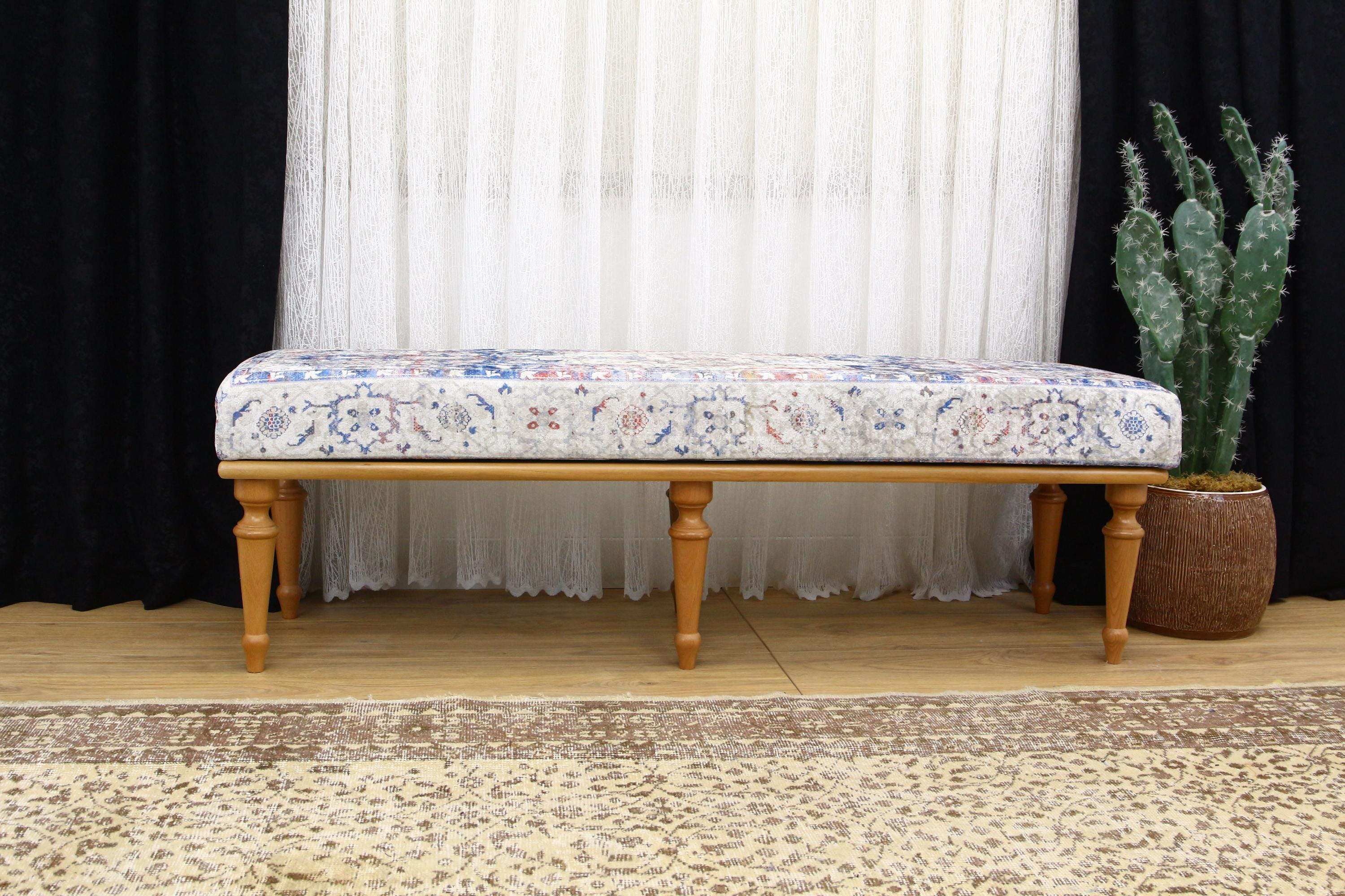 Upholstered Extra Long Ottoman Bench