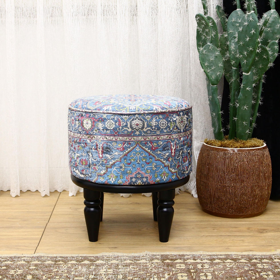 Miniaturbild: Round Pouf Bench