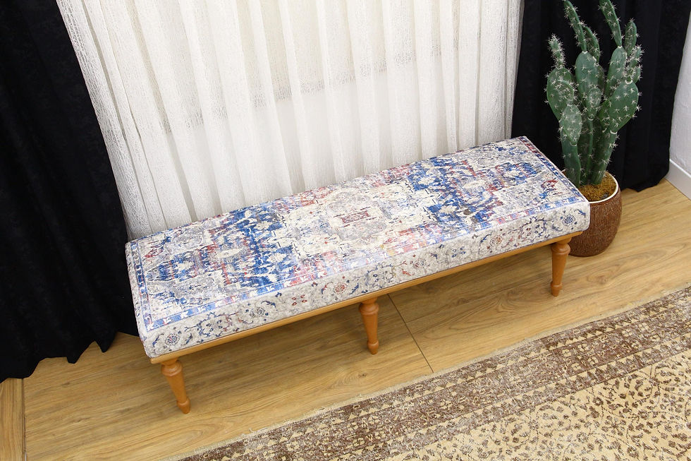 Miniature : Upholstered Extra Long Ottoman Bench