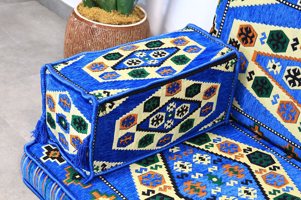 Thumbnail: Traditional Blue Arabic Floor Seating