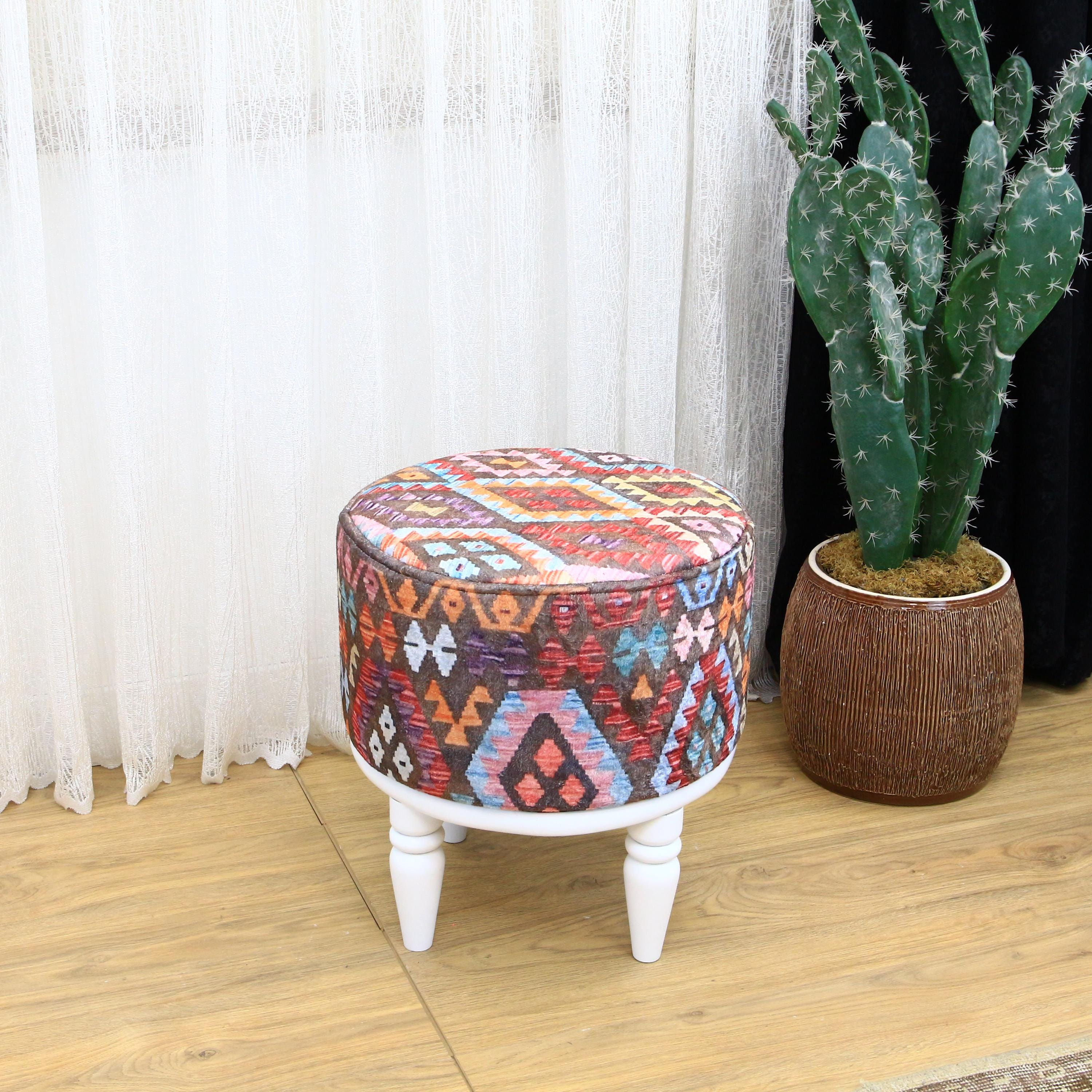 Round Pouf Stool