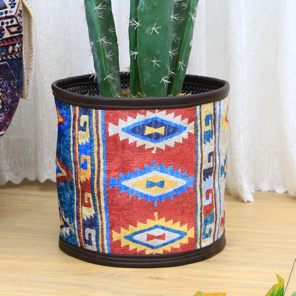 Miniature : Kilim Patterned Basket Plant