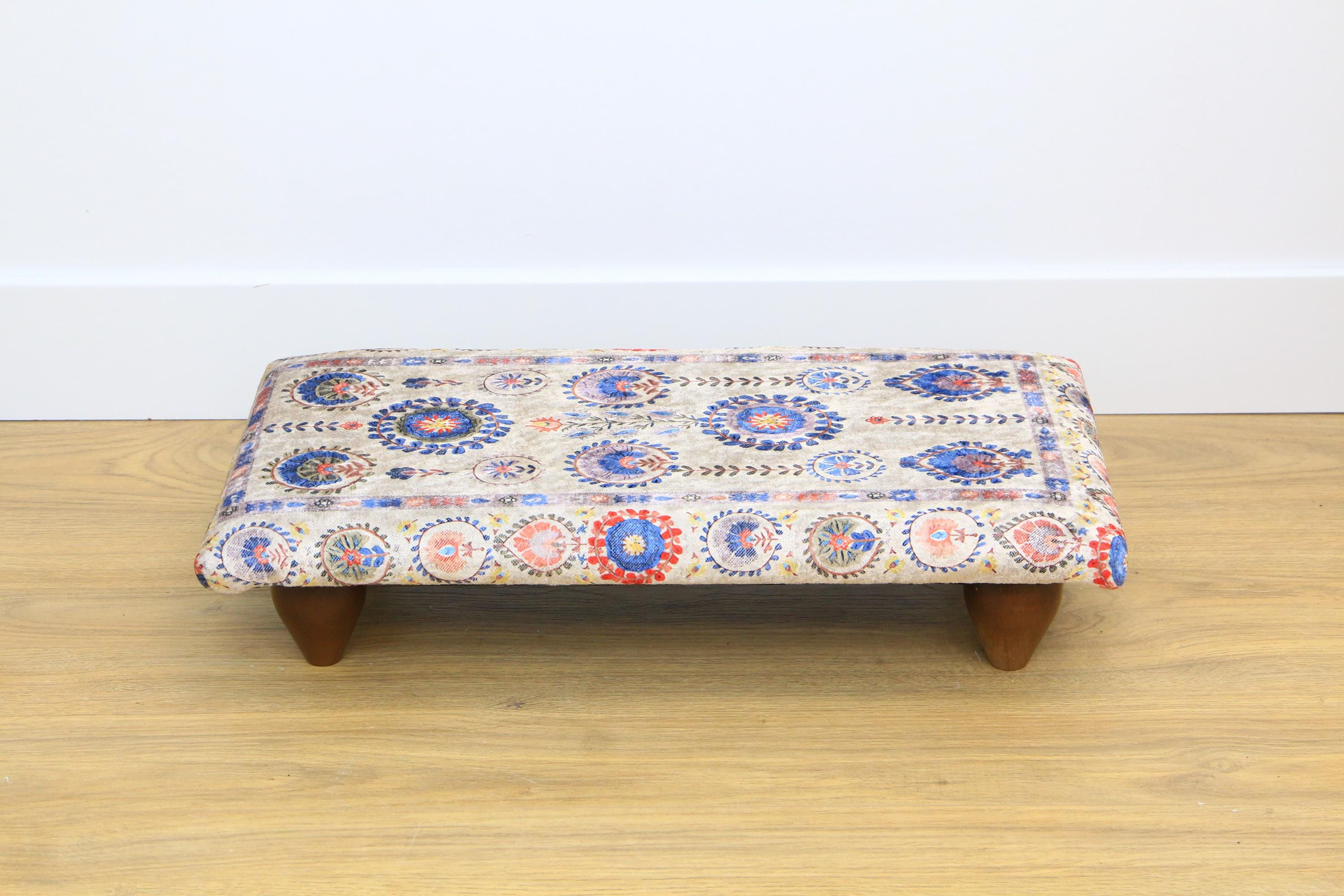 Upholstered Bohemian Footstool