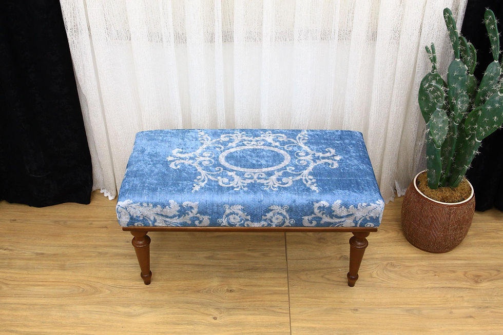 Miniature : Kilim Upholstered Ottoman Storage