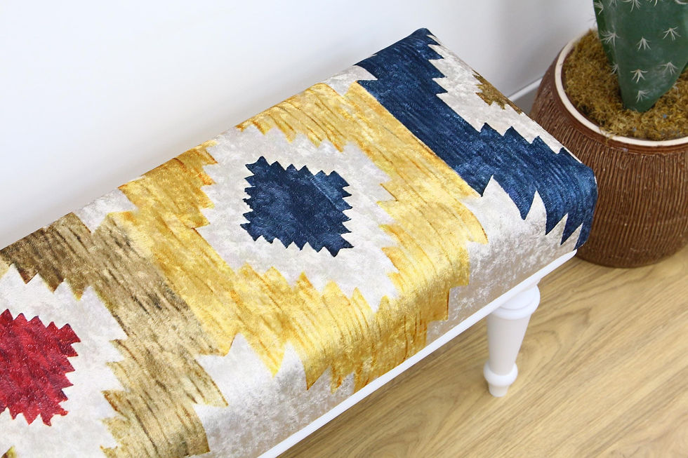 Thumbnail: Turkish Colorful Rug Bench