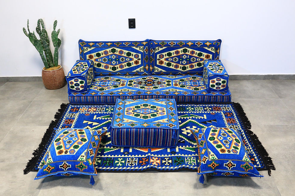 Thumbnail: Traditional Blue Arabic Floor Seating