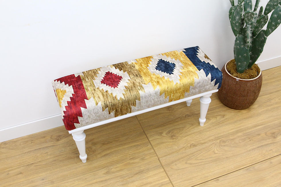 Thumbnail: Turkish Colorful Rug Bench