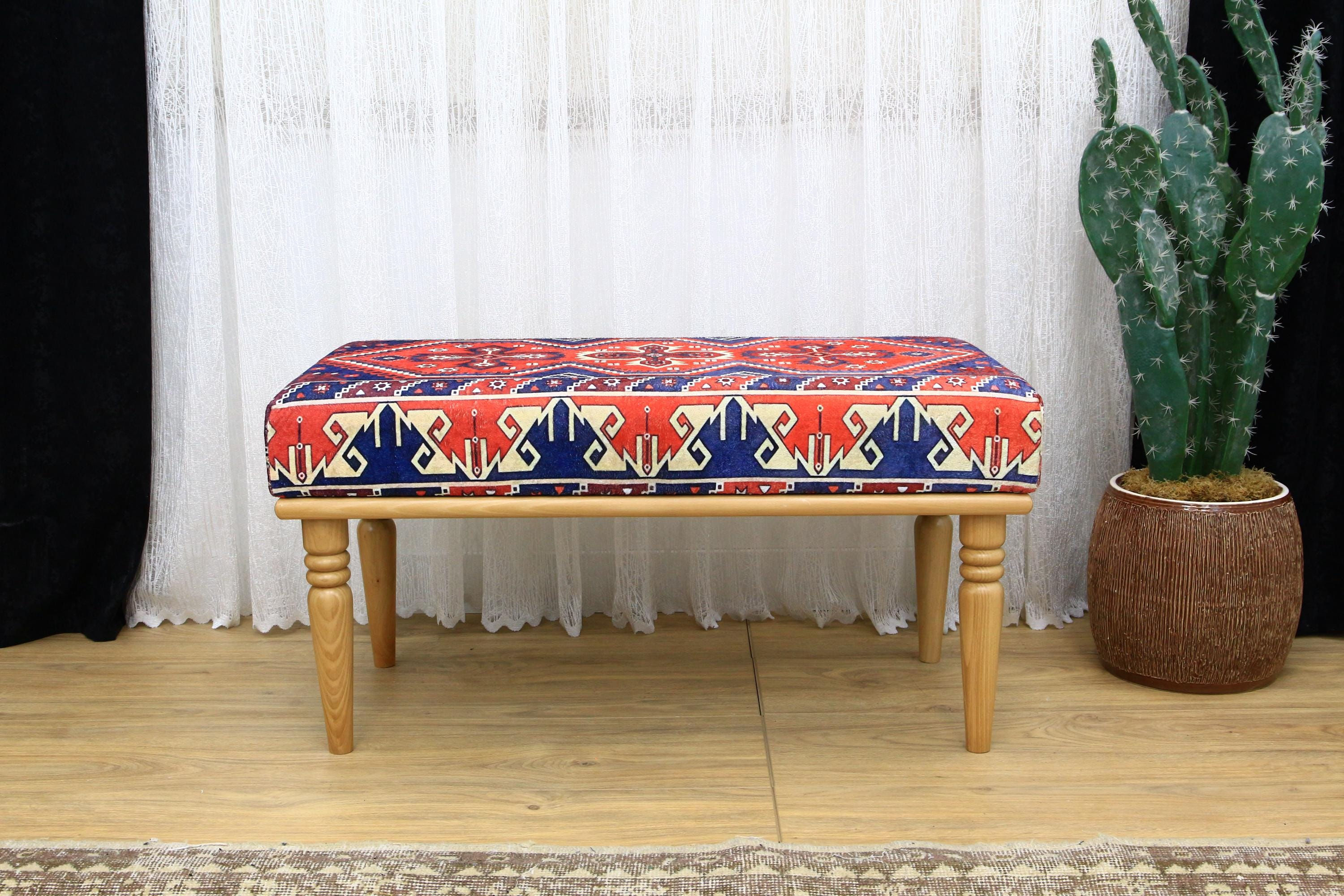 Ottoman Turkish Rug Storage Bench