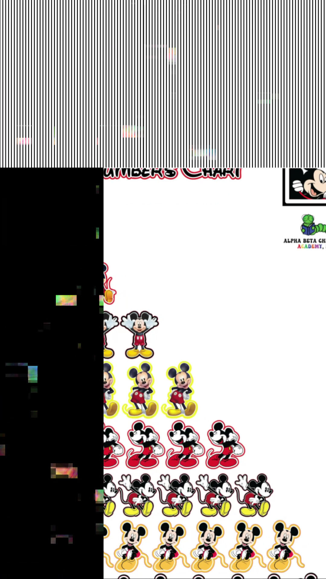 Mickey Inspired Number 1-10 chart