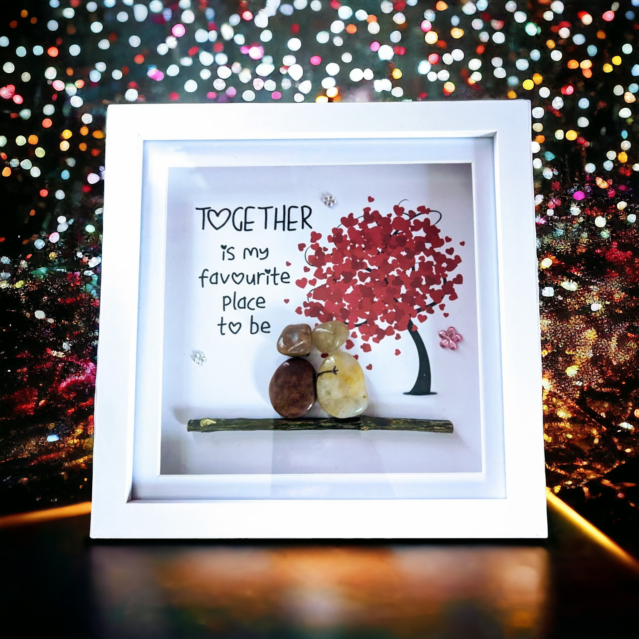 Together, Pebbapeeps Shadow Frame (18cm)