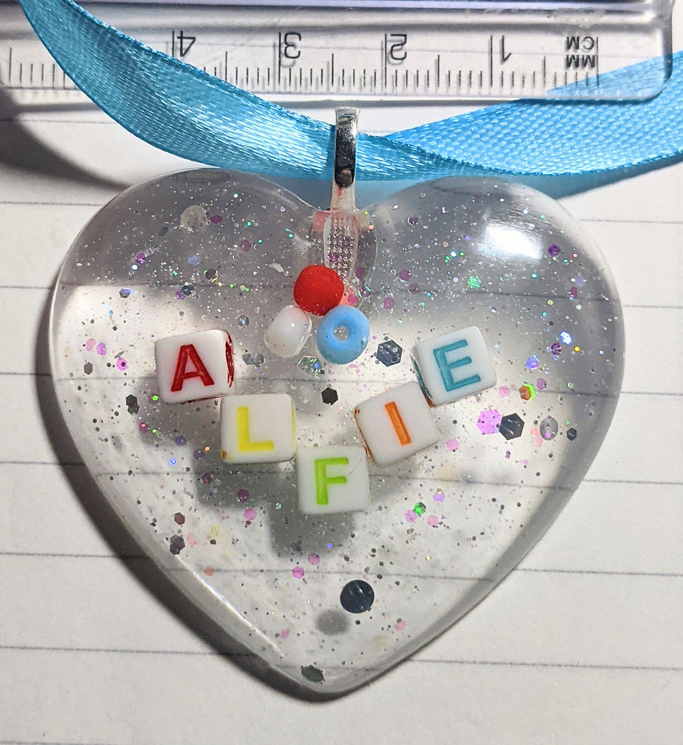 Thumbnail: Large Floral Heart Shaped Necklace
