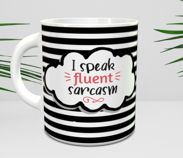 Stripey Sarcasm Mug