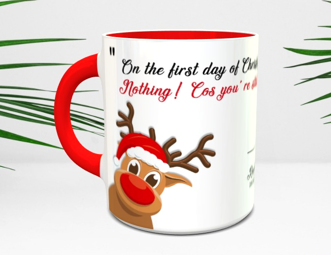 Thumbnail: Rude-Dolph First Day Of Christmas Mug