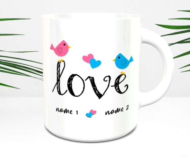 Thumbnail: Personalised Lovebirds Mug