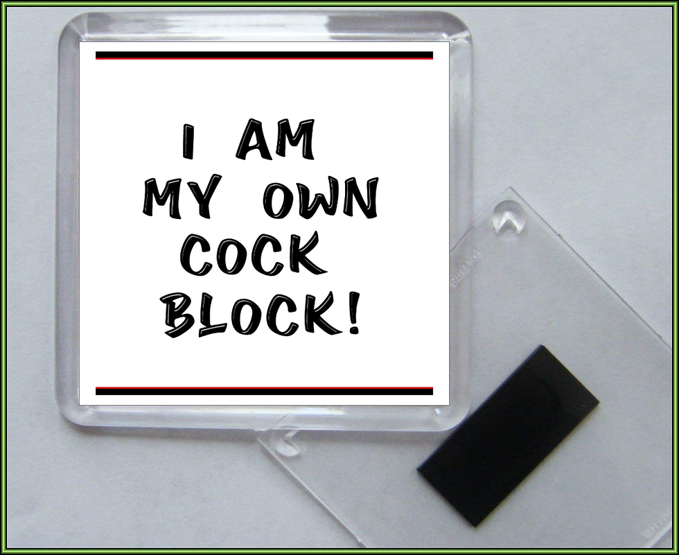 Cock Block Fridge Magnet