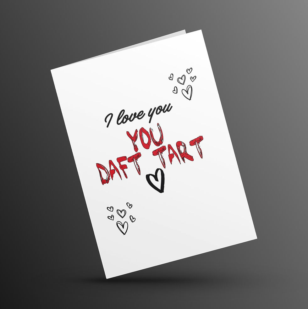 Daft Tart Valentine's Day Card A6