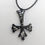 Thumbnail: Black Glittery Inverted Cross Necklace