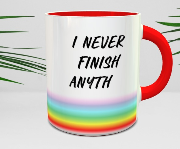 Thumbnail: Never Finish Anything Mug