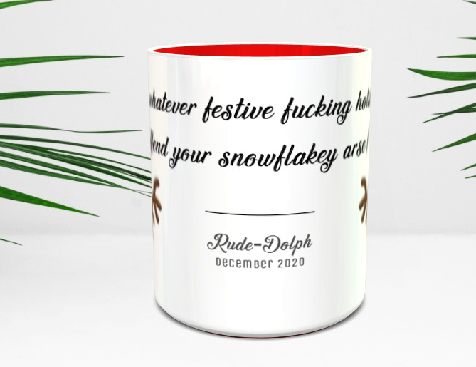 Thumbnail: Rude-Dolph Festive Holiday Mug
