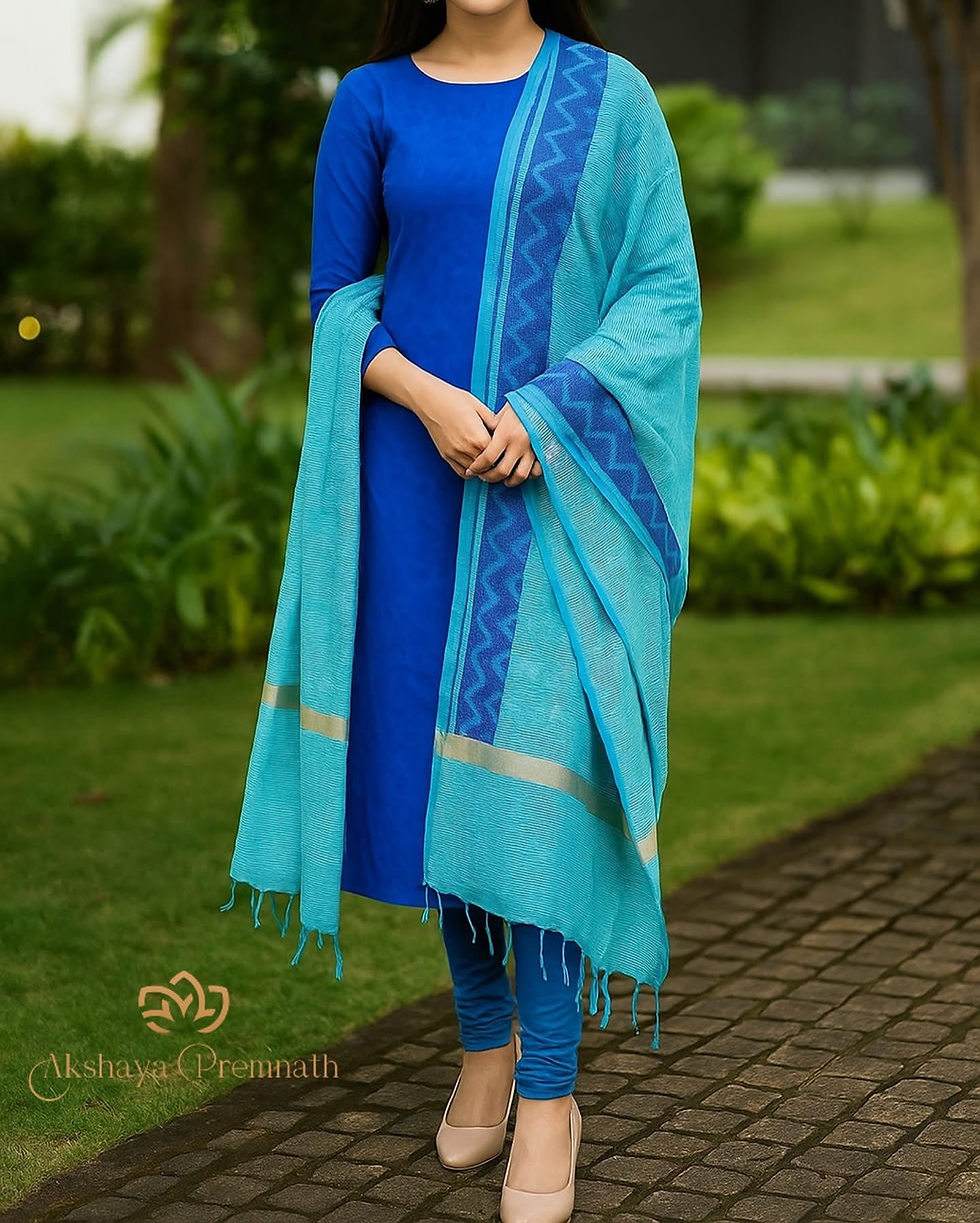 Thumbnail: Unstitched Churidhar set