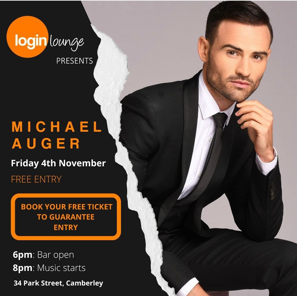 Michael Auger at Login Lounge Camberley