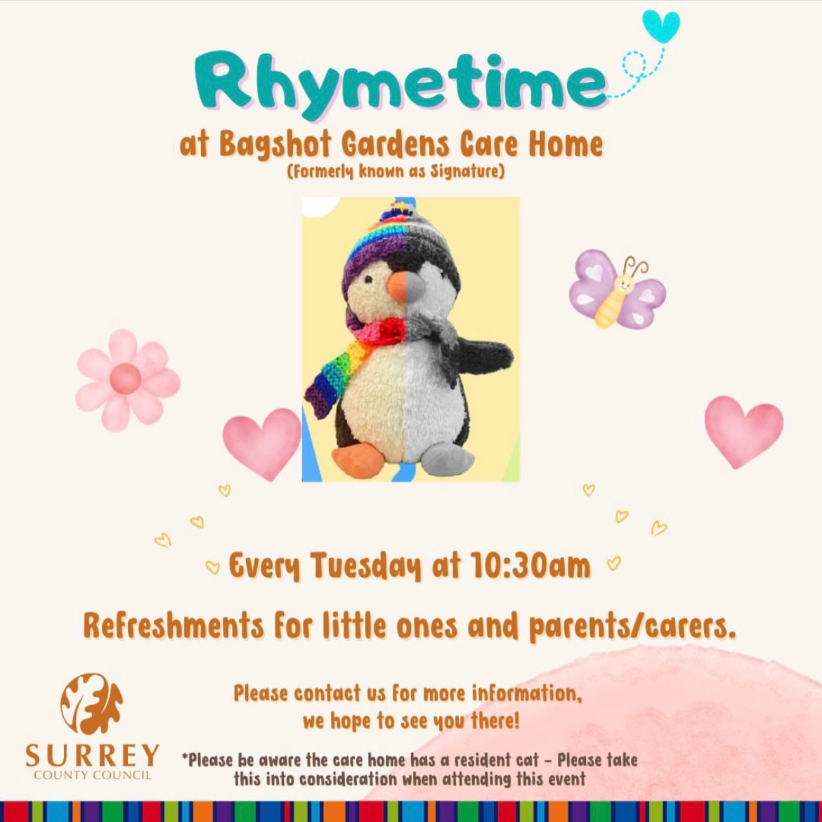 Intergenerational Rhymetime at Bagshot Gardens Care Home (Every Tuesday