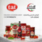TAT products displayed including sauces and paste jars, with logos and text "Exclusive Authorized Agent for TAT Products" on a white background.