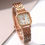 Thumbnail: Women's Luxury Square Pointer Quartz Watch Rose Golden Fashion Analog Stainless