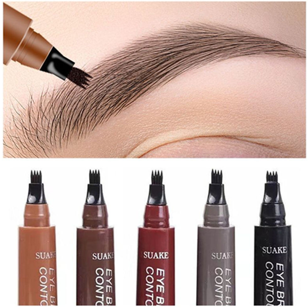 4D Microblading Eyebrow Pen 4 Forks Tip Eyebrow Tattoo Pencil Long Lasting Fine