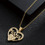 Thumbnail: 1pc Delicate Letter Mama Pattern Hollow Heart-shaped Pendant Necklace